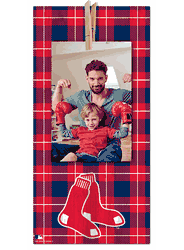 Boston Red Sox Plaid Clothespin 6x12 Sign