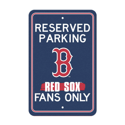 Boston Red Sox Reserved Parking Sign Dcor 18in. X 11.5in. Lightweight