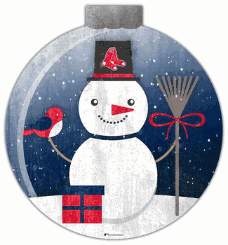 Boston Red Sox Snowglobe 12in Wall Art