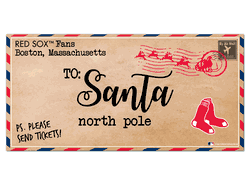 Boston Red Sox To Santa 6x12 Sign