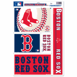 Boston Red Sox Ultra Decal 11in x 17in Multi Logo