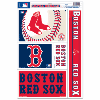 Boston Red Sox Ultra Decal 11in x 17in Multi Logo