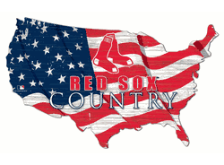Boston Red Sox USA Shape Flag Cutout