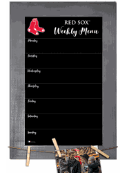 Boston Red Sox Weekly Chalkboard with frame & clothespins 11x19 Sign
