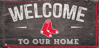 Boston Red Sox Welcome Distressed Sign