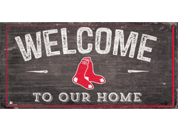 Boston Red Sox Welcome Distressed Sign