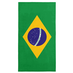 Brazil Flag Beach Towel 30x60 inches
