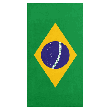 Brazil Flag Beach Towel 30x60 inches