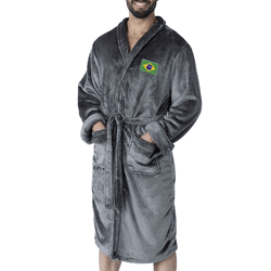 Brazil Flag Silk Touch Robe Large/XLarge