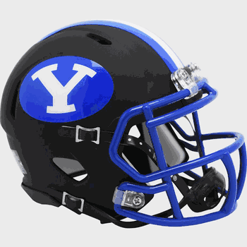 Brigham Young Cougars NCAA Mini Speed Football Helmet Matte Black