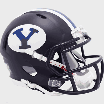 Brigham Young Cougars NCAA Mini Speed Football Helmet Satin Navy