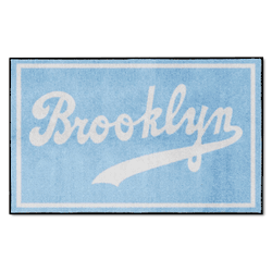 Brooklyn Dodgers 4ft. x 6ft. Plush Area Rug 1944 Retro Logo