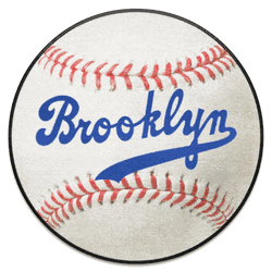 Brooklyn Dodgers Baseball Rug - 27in. Diameter 1944 Retro Logo