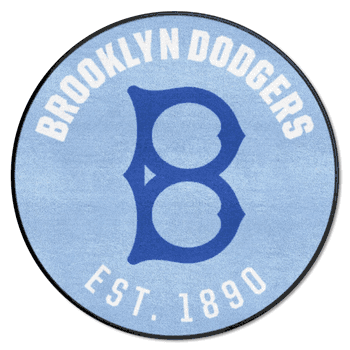 Brooklyn Dodgers Roundel Rug - 27in. Diameter 1944 Retro Logo