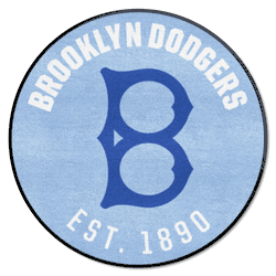 Brooklyn Dodgers Roundel Rug - 27in. Diameter 1944 Retro Logo