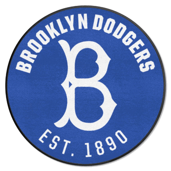 Brooklyn Dodgers Roundel Rug - 27in. Diameter 1949 Retro Logo