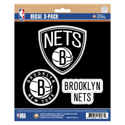 Brooklyn Nets 3 Piece Decal Sticker Set