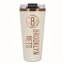 Brooklyn Nets 32oz Crme and Copper Big Slim Tumbler with Straw
