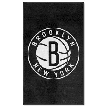 Brooklyn Nets 3X5 High-Traffic Mat with Durable Rubber Backing - Portrait Orientation