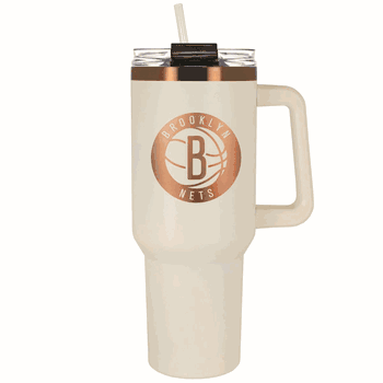 Brooklyn Nets 40oz Crme and Copper Colossus Travel Mug with Straw