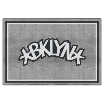 Brooklyn Nets 5ft. x 8 ft. Plush Area Rug