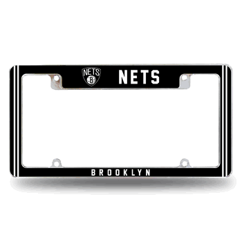 Brooklyn Nets Alternate Design All Over Chrome Frame