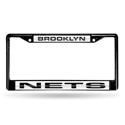 Brooklyn Nets Black Laser Chrome Frame
