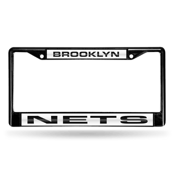 Brooklyn Nets Black Laser Chrome Frame