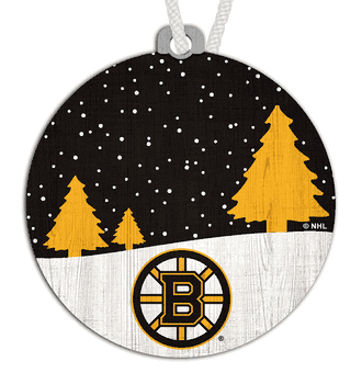 Bruins Snow Scene Ornament