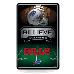 Buffalo Bills 11X17 Large Embossed Metal Wall Sign