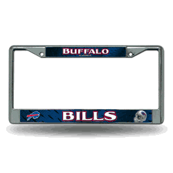 Buffalo Bills  12" x 6" Chrome Frame With Decal Inserts
