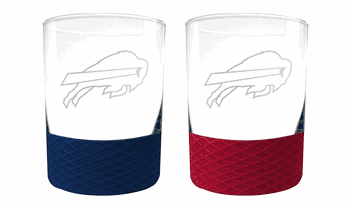 Buffalo Bills 2pc Laser Etched Commissioner Rocks Glass Set