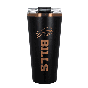 Buffalo Bills 32oz Black and Copper Big Slim with Straw