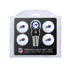 Buffalo Bills 4 Ball Gift Set + Divot Tool & Marker