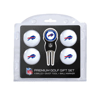 Buffalo Bills 4 Ball Gift Set + Divot Tool & Marker