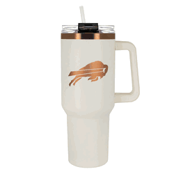 Buffalo Bills 40oz Crme and Copper Colossus Travel Mug with Straw