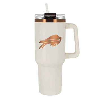 Buffalo Bills 40oz Crme and Copper Colossus Travel Mug with Straw