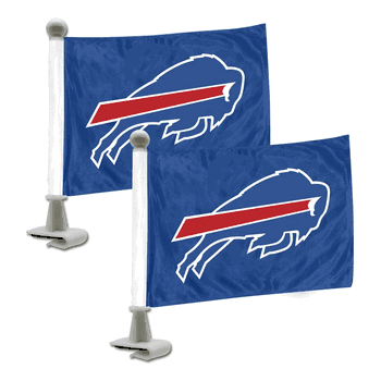 Buffalo Bills Ambassador Car Flags - 2 Pack Mini Auto Flags, 4in X 6in
