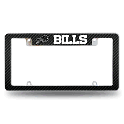 Buffalo Bills Black 12" x 6" Chrome All Over Automotive License Plate Frame for Car/Truck/SUV