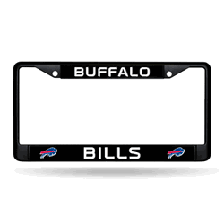 Buffalo Bills  Black Chrome Frame with Plastic Inserts 12" x 6" Car/Truck Auto Accessory