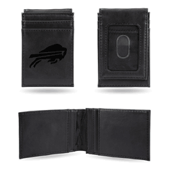 Buffalo Bills Black Laser Engraved Front Pocket Wallet