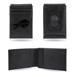 Buffalo Bills Black Laser Engraved Front Pocket Wallet
