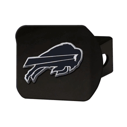 Buffalo Bills Black Metal Hitch Cover with Metal Chrome 3D Emblem
