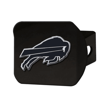 Buffalo Bills Black Metal Hitch Cover with Metal Chrome 3D Emblem