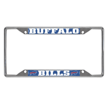 Buffalo Bills Chrome Metal License Plate Frame, 6.25in x 12.25in