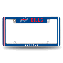 Buffalo Bills Classic 12" x 6" Chrome All Over Automotive License Plate Frame