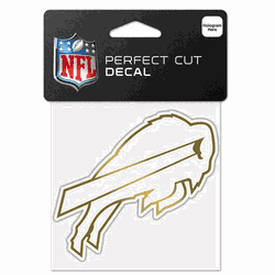 Buffalo Bills Decal 4x4 Perfect Cut Metallic Gold