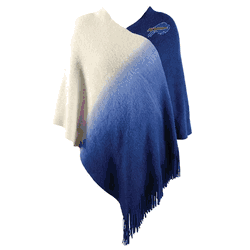 Buffalo Bills Dip Dye Poncho Med Blue