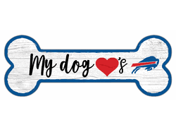Buffalo Bills Dog Bone 6x12 Sign