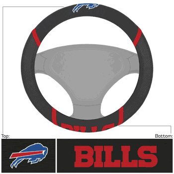 Buffalo Bills Embroidered Steering Wheel Cover